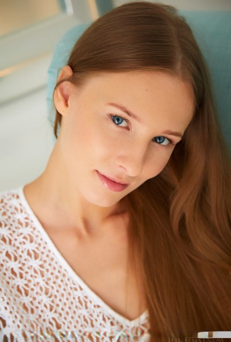 Beautiful girl Nimfa works free of lace attire to display her perfect pussy 76150428