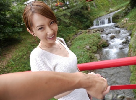 Japanese girl Hitomi Hayama gets a mouthful of jizz during a POV blowjob 48064977