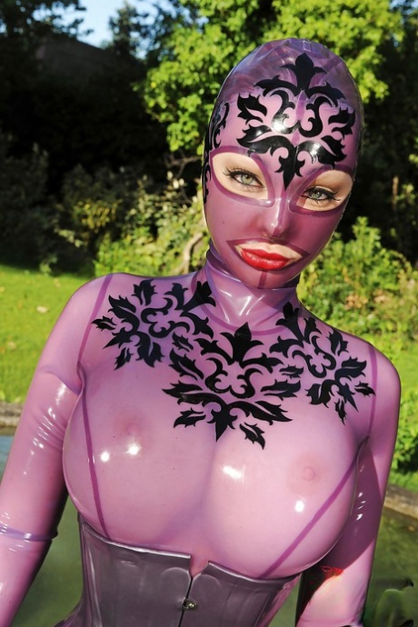 Latex costume looks hot on big titted BDSM addicted babe Latex Lucy 67256385